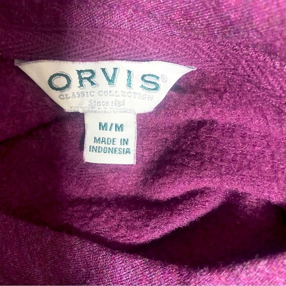 Orvis Women Size Medium Cozy Pullover Soft Crewneck Sweatshirt Beautiful Purple - Picture 7 of 10